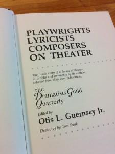 Playwrights Lyricists Composers On Theater - Damatists Guild Quarterly